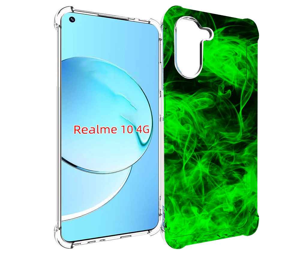 

Чехол MyPads зеленый-дымок для Realme 10, Прозрачный, Tocco