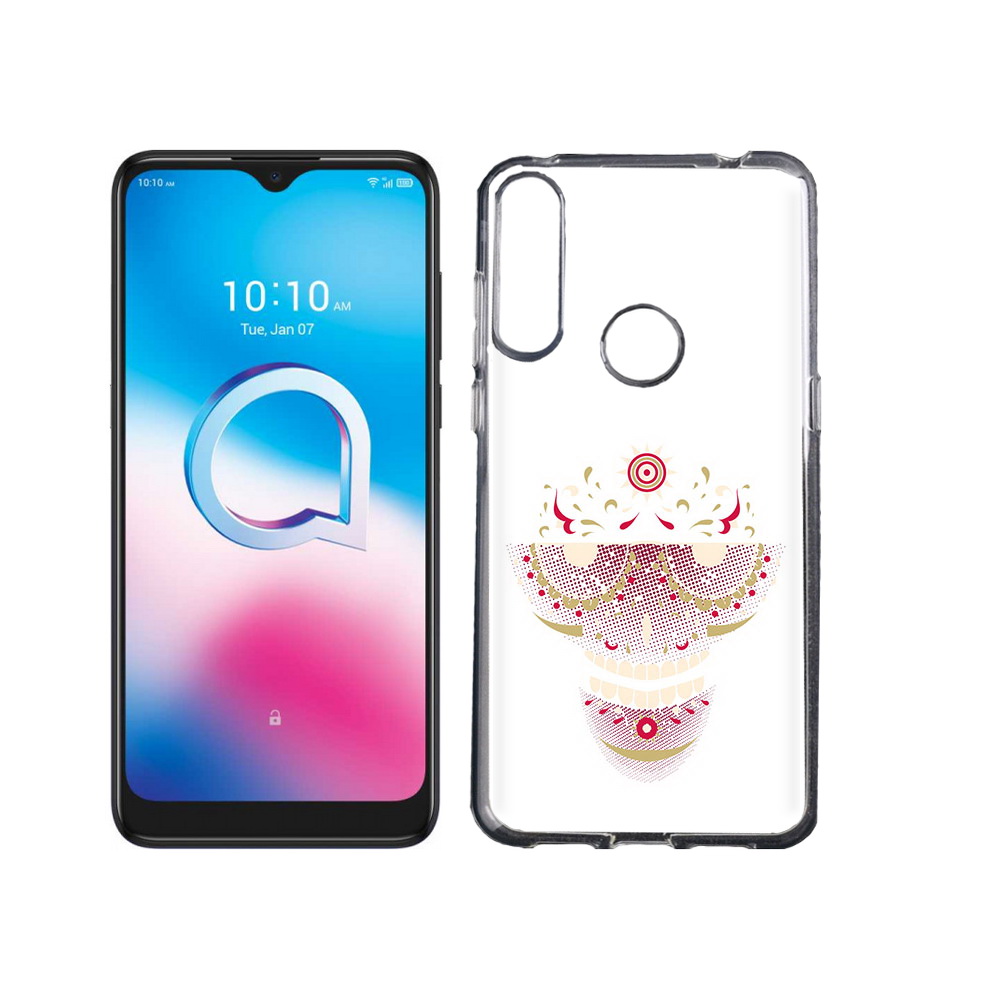 

Чехол MyPads Tocco для Alcatel 3L (2020) 5029Y карнавальный скелет абстракция, Tocco
