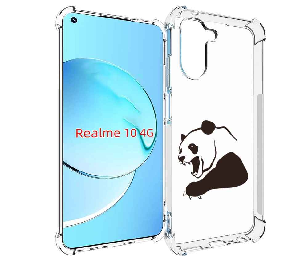 

Чехол MyPads злая-панда для Realme 10, Прозрачный, Tocco