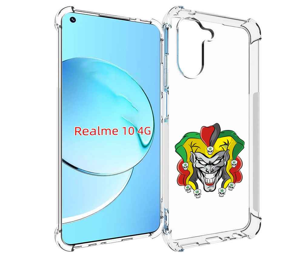 

Чехол MyPads злодей-клоун для Realme 10, Прозрачный, Tocco