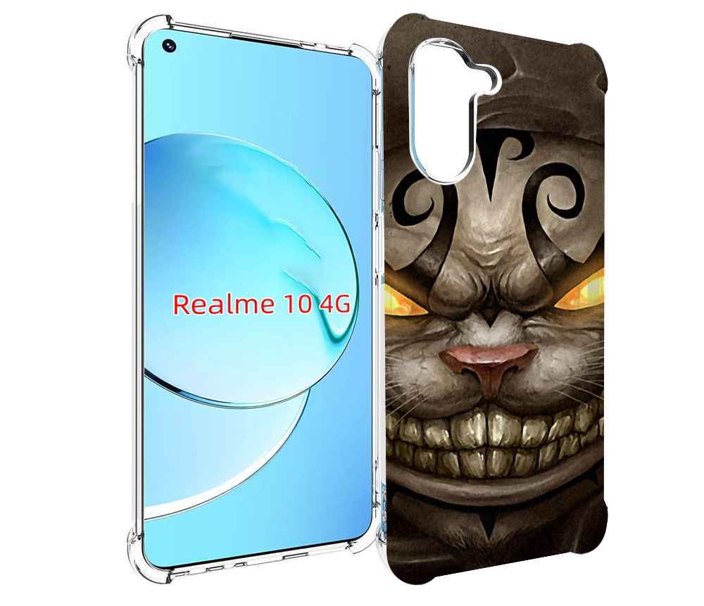 

Чехол MyPads злой котик с желтыми глазами для Realme 10, Прозрачный, Tocco