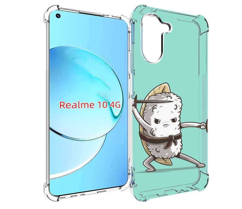 

Чехол MyPads злой суши детский для Realme 10, Прозрачный, Tocco