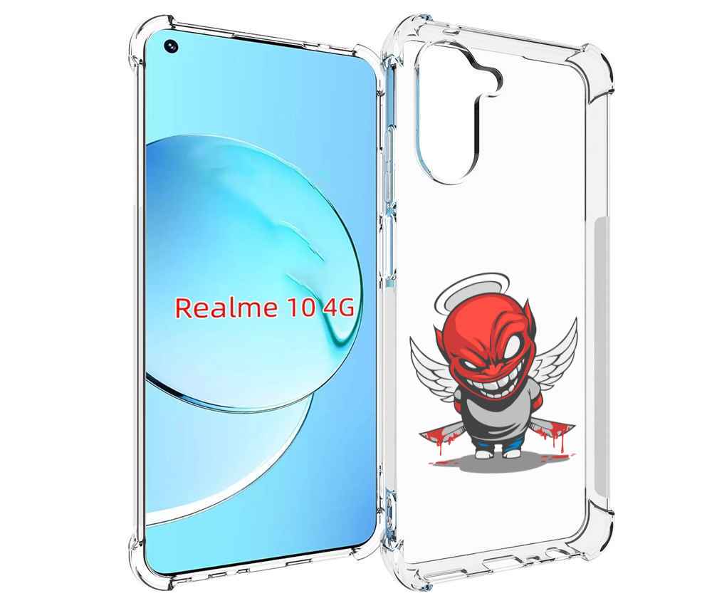 

Чехол MyPads злой-ангел для Realme 10, Прозрачный, Tocco