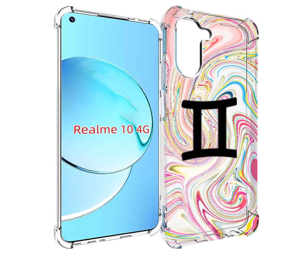 

Чехол MyPads знак зодиака близнецы 2 для Realme 10, Прозрачный, Tocco