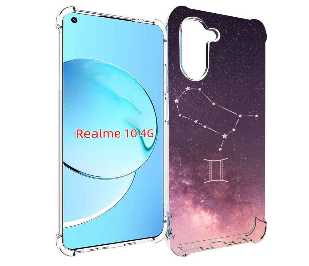 

Чехол MyPads знак зодиака близнецы 5 для Realme 10, Прозрачный, Tocco