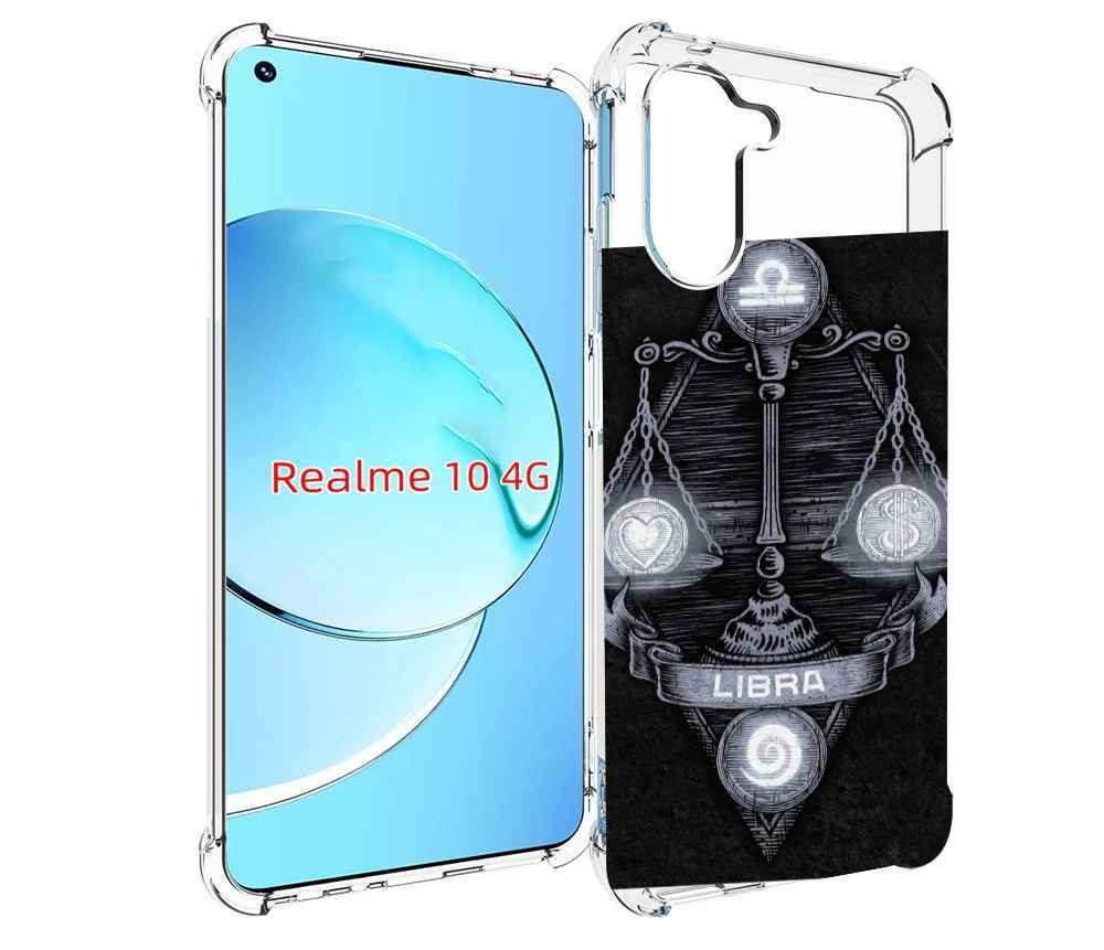 

Чехол MyPads знак зодиака весы 2 для Realme 10, Прозрачный, Tocco