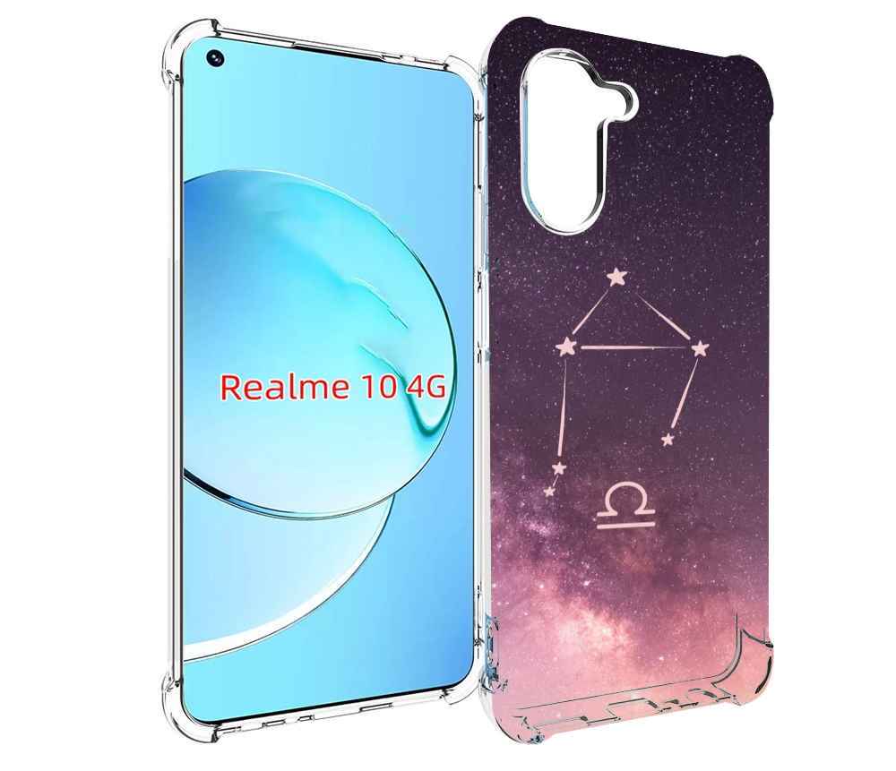 

Чехол MyPads знак зодиака весы 4 для Realme 10, Прозрачный, Tocco