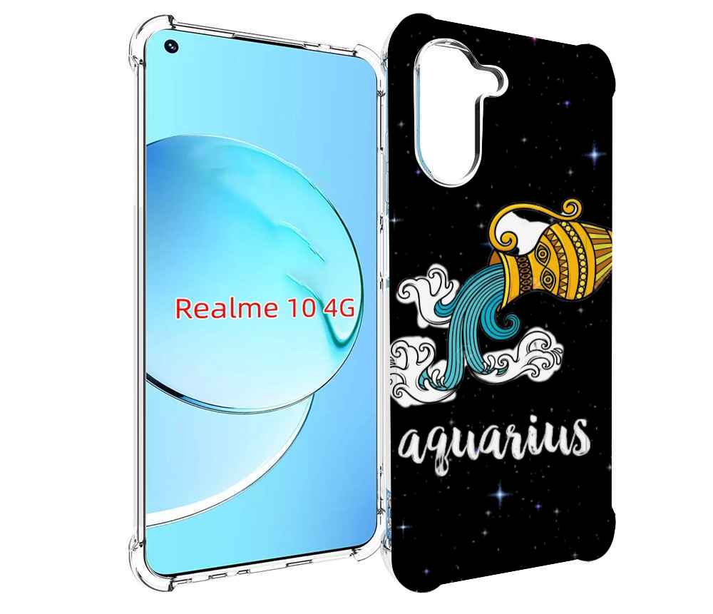 

Чехол MyPads знак зодиака водолеи 2 для Realme 10, Прозрачный, Tocco