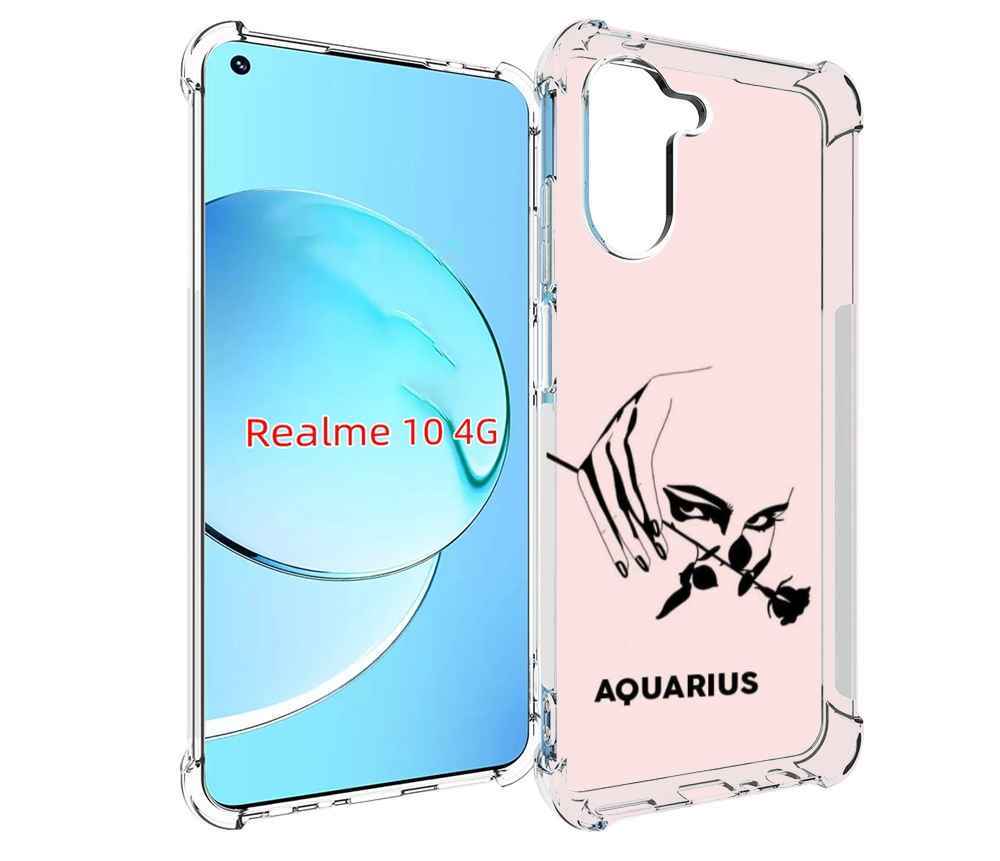 

Чехол MyPads знак зодиака водолеи 3 для Realme 10, Прозрачный, Tocco
