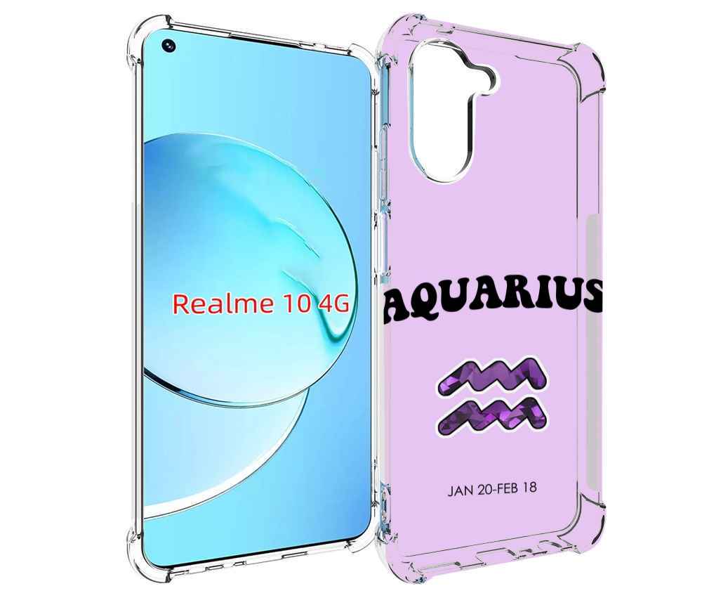 

Чехол MyPads знак зодиака водолеи 4 для Realme 10, Прозрачный, Tocco