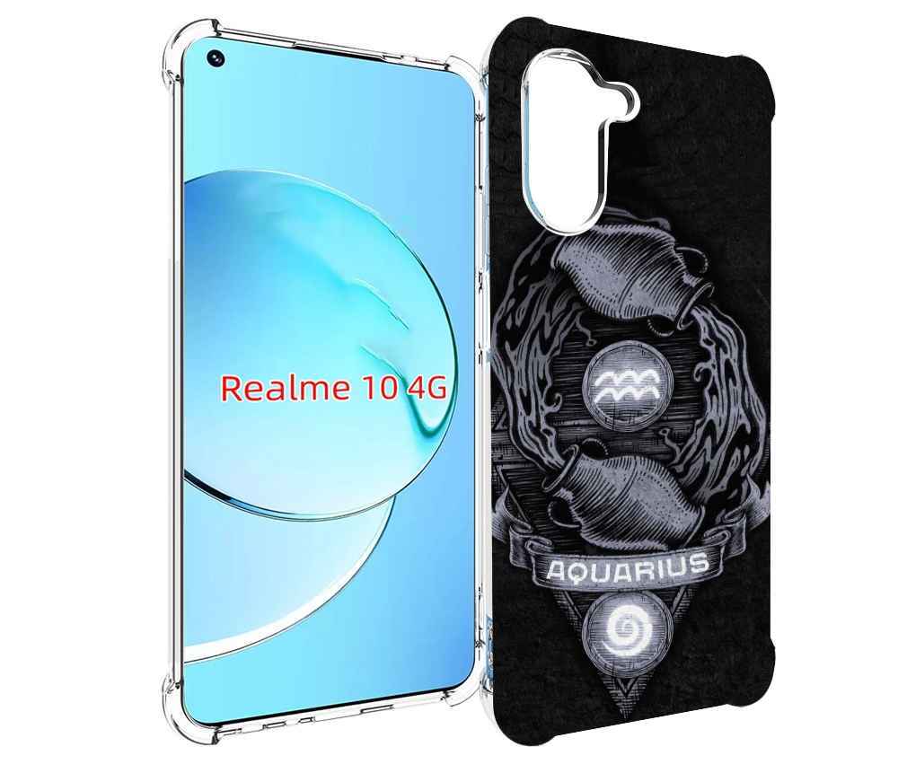 

Чехол MyPads знак зодиака водолеи 6 для Realme 10, Прозрачный, Tocco