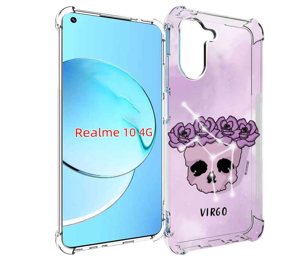 

Чехол MyPads знак зодиака дева 2 для Realme 10, Прозрачный, Tocco