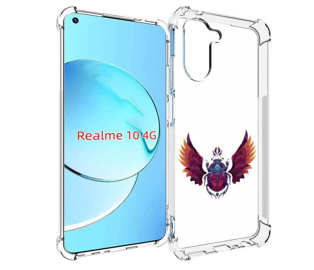

Чехол MyPads алмазный скоробей для Realme 10, Прозрачный, Tocco