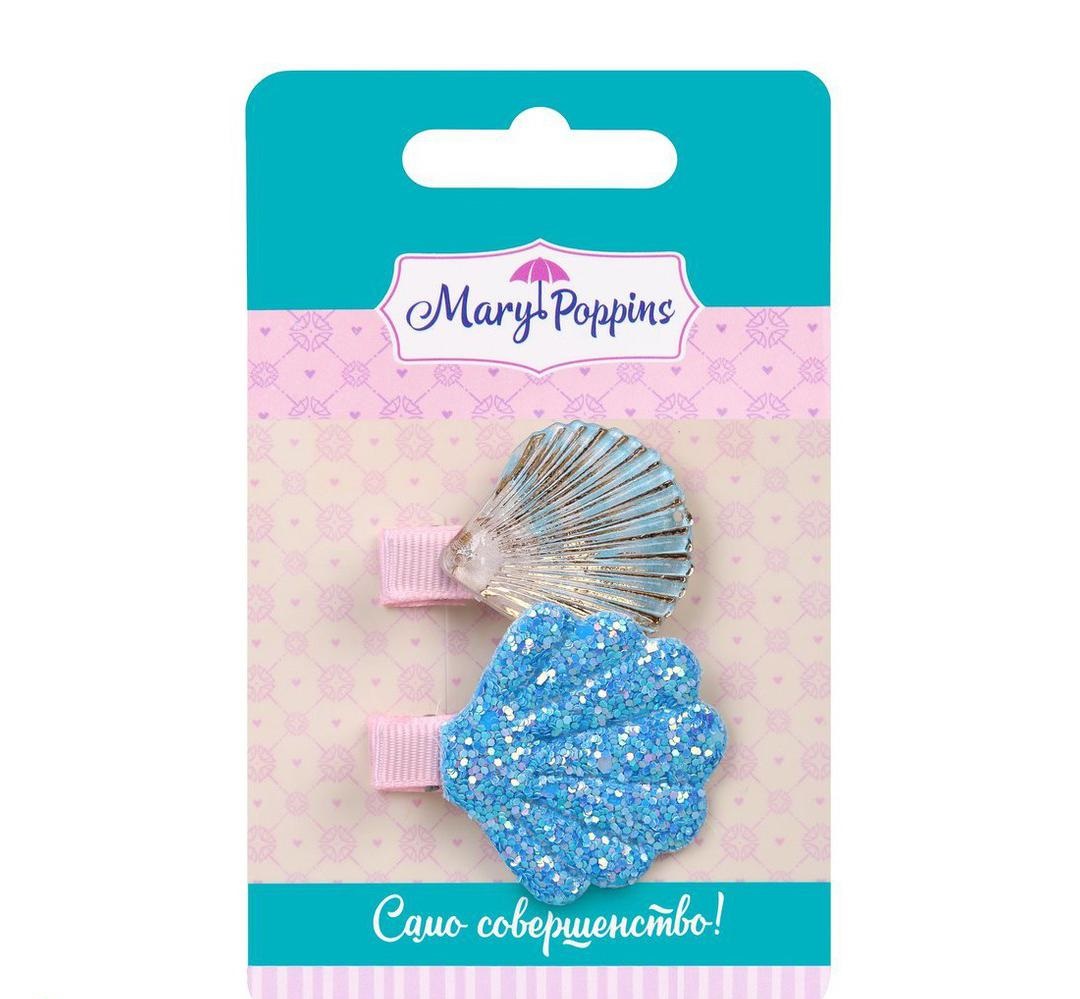 

Набор зажимов для волос Mary Poppins Море, 2 шт., 3,7 см. 455481