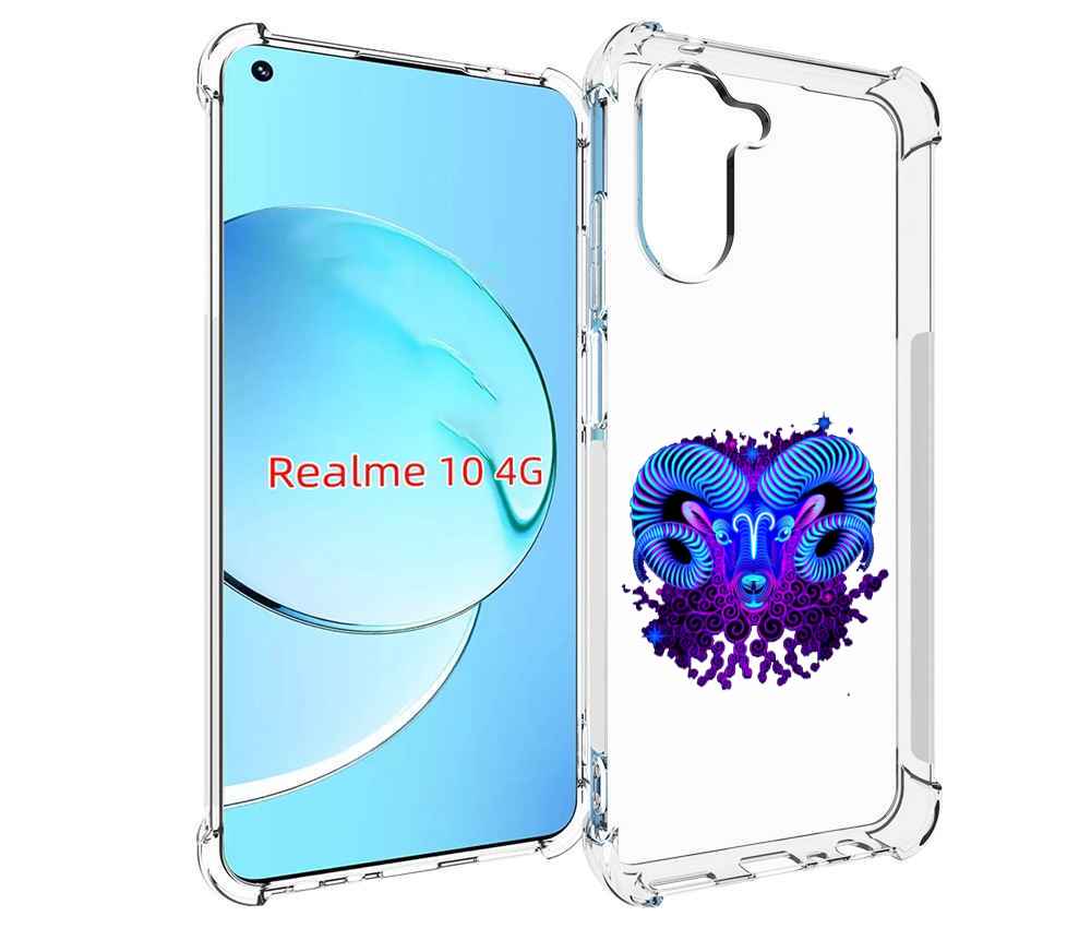 

Чехол MyPads знак зодиака овен 2 для Realme 10, Прозрачный, Tocco