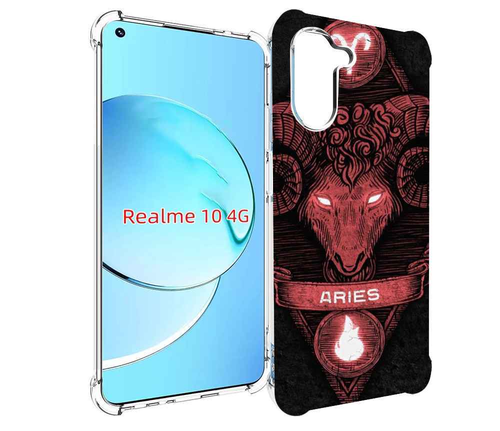 

Чехол MyPads знак зодиака овен 6 для Realme 10, Прозрачный, Tocco