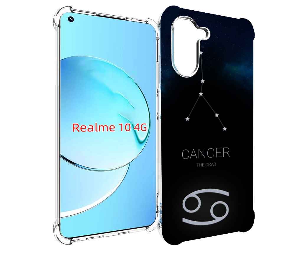 

Чехол MyPads знак зодиака рак 2 для Realme 10, Прозрачный, Tocco