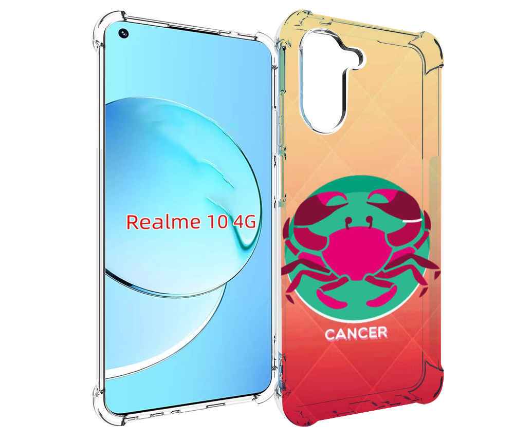 

Чехол MyPads знак зодиака рак 4 для Realme 10, Прозрачный, Tocco