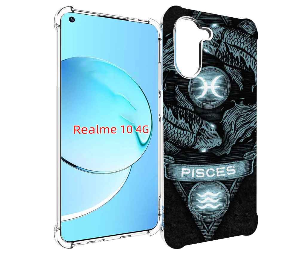 

Чехол MyPads знак зодиака рыбы 4 для Realme 10, Прозрачный, Tocco