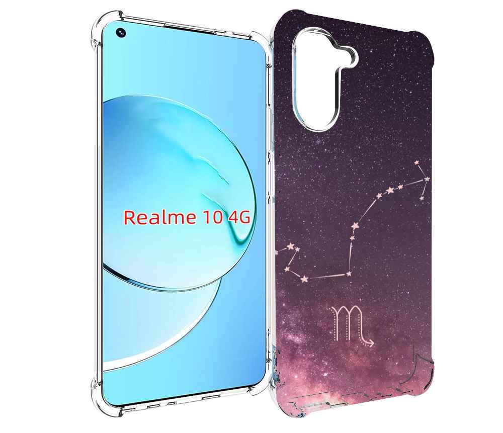 

Чехол MyPads знак зодиака скорпион 4 для Realme 10, Прозрачный, Tocco