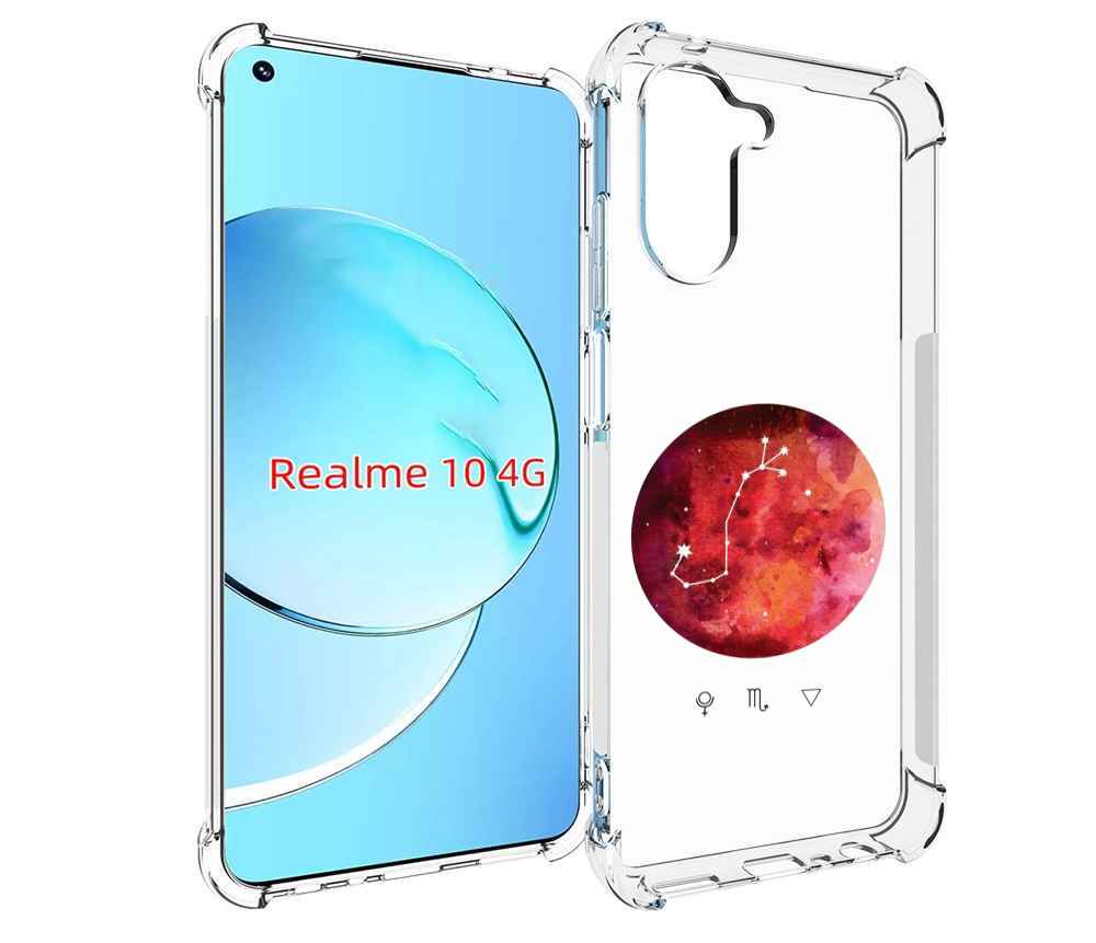 

Чехол MyPads знак зодиака скорпион 6 для Realme 10, Прозрачный, Tocco