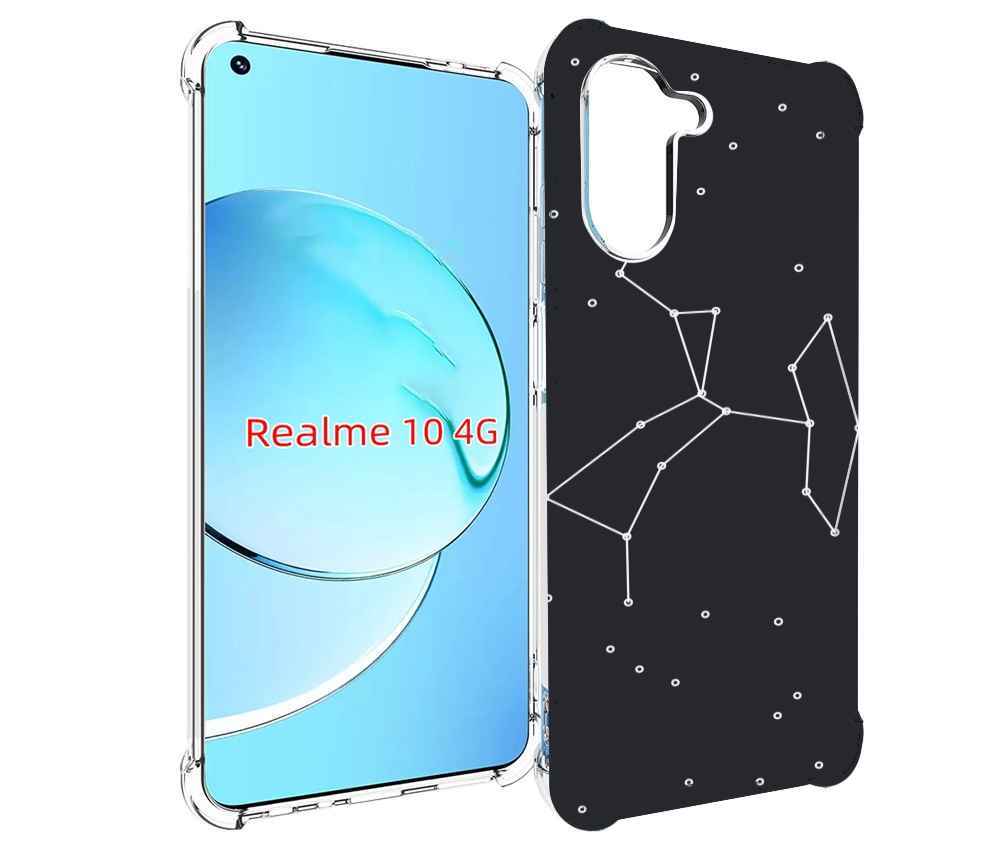 

Чехол MyPads знак зодиака стрелец 6 для Realme 10, Прозрачный, Tocco