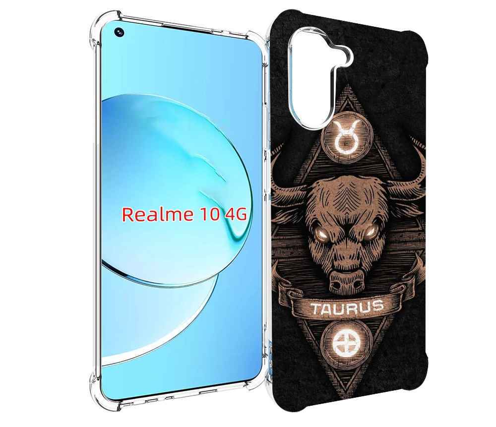 

Чехол MyPads знак зодиака телец 2 для Realme 10, Прозрачный, Tocco