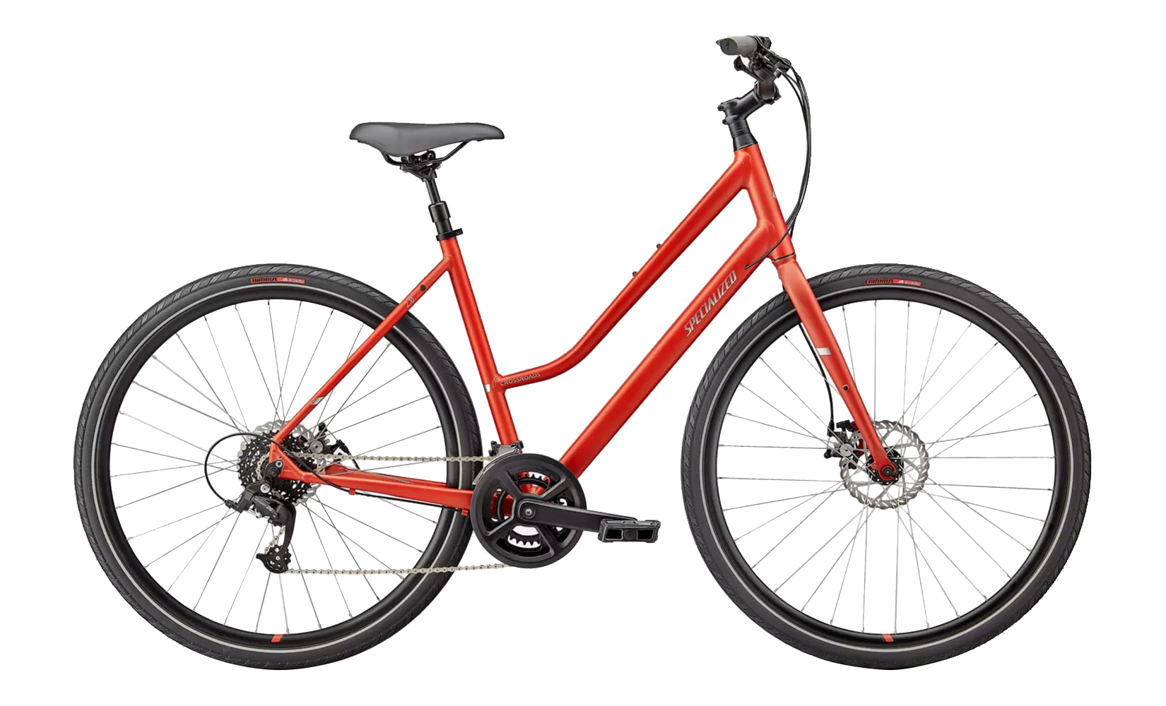 Велосипед Specialized Crossroads 2.0 ST, 2022, Gloss Red Wood/Chrome, 19