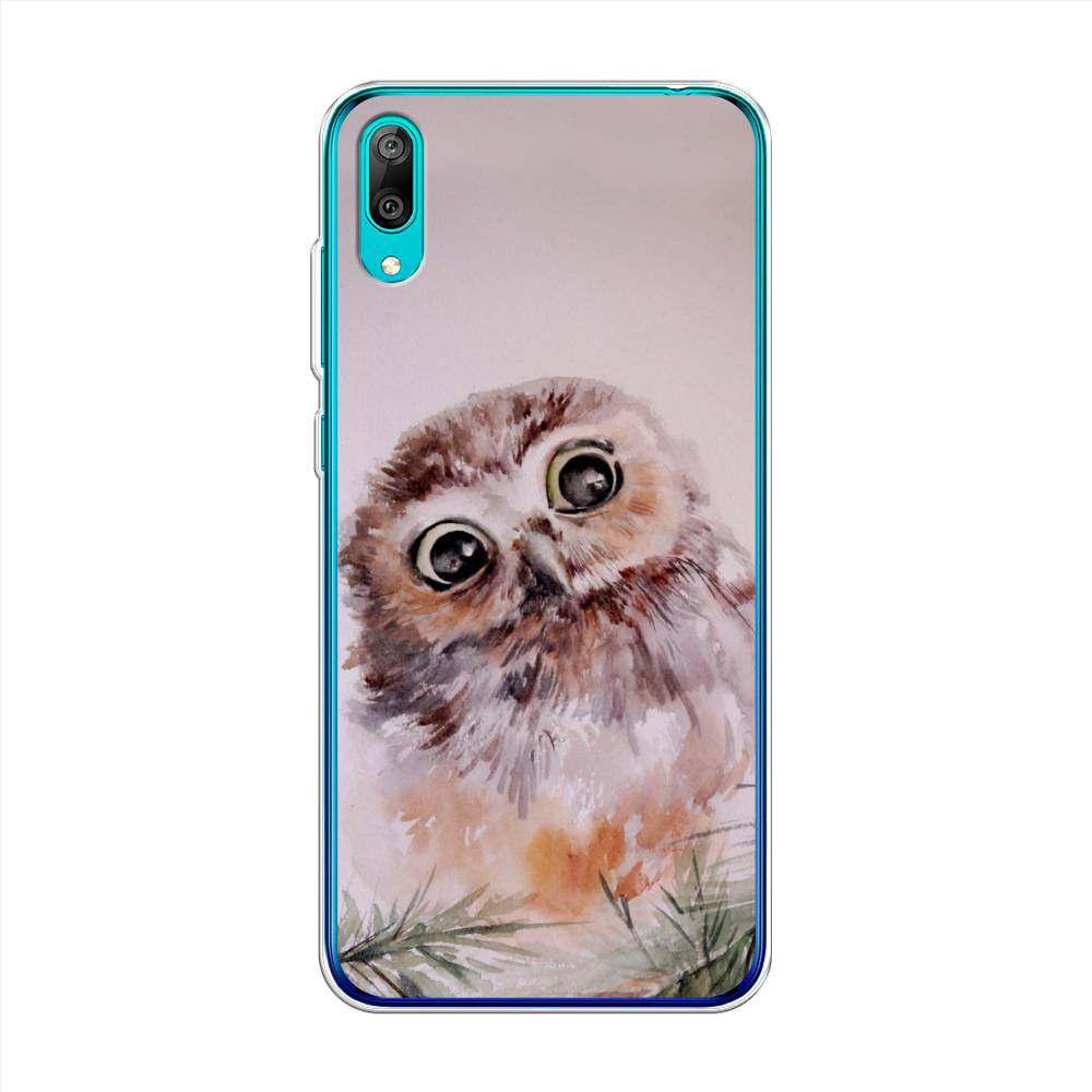 фото Чехол awog "сова для розовом" для huawei y7 prime 2019