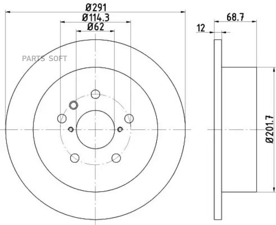 

Тормозной диск Nisshinbo ND1039K