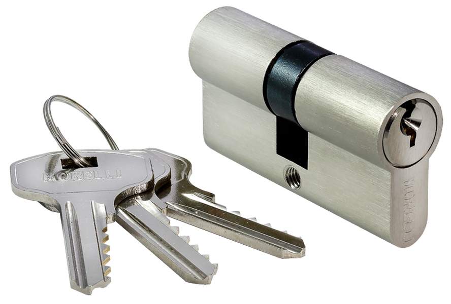 Цилиндр для замка Morelli 60C SN никель ключ/ключ