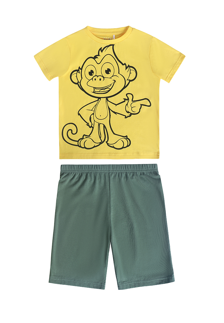 Пижама детская Max&Jessi SS23C757, желтый; хаки, 104