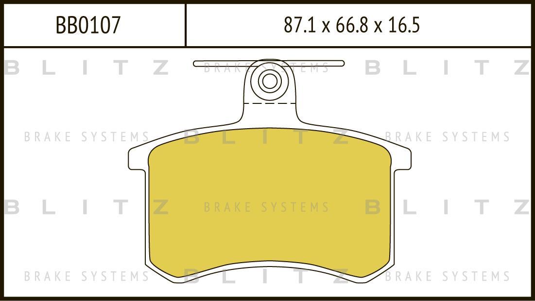 

Тормозные колодки BLITZ дисковые BB0107