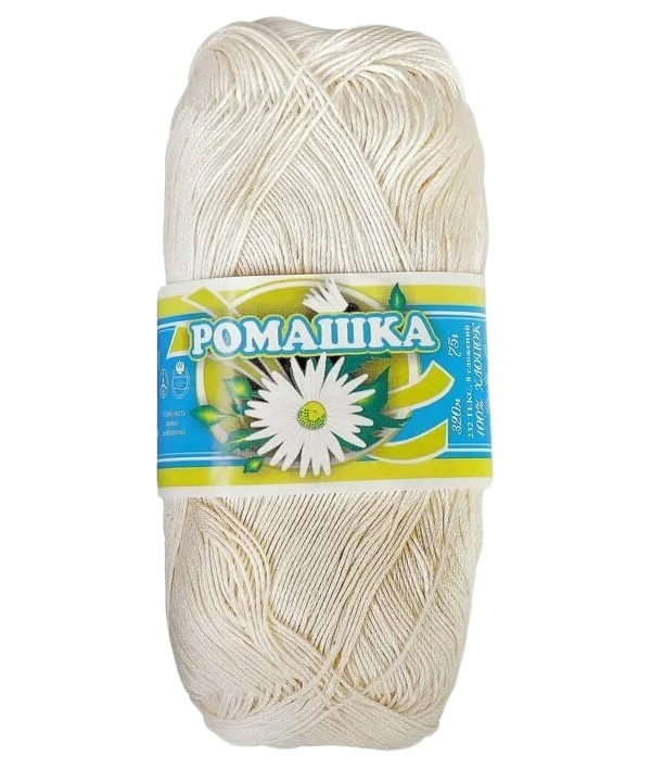 

Пряжа ПНК им.Кирова Ромашка (0102), суровый, 5 шт. по 75 г
