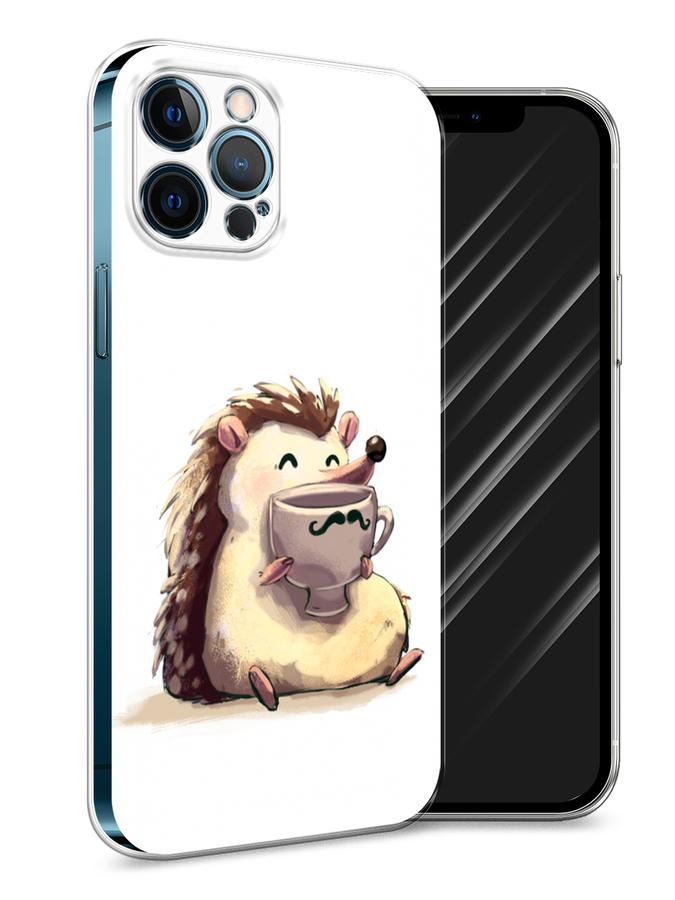 

Чехол Awog на Apple iPhone 12 Pro Max / Айфон 12 Pro Max "Еж кофеман", Разноцветный, 12750-10