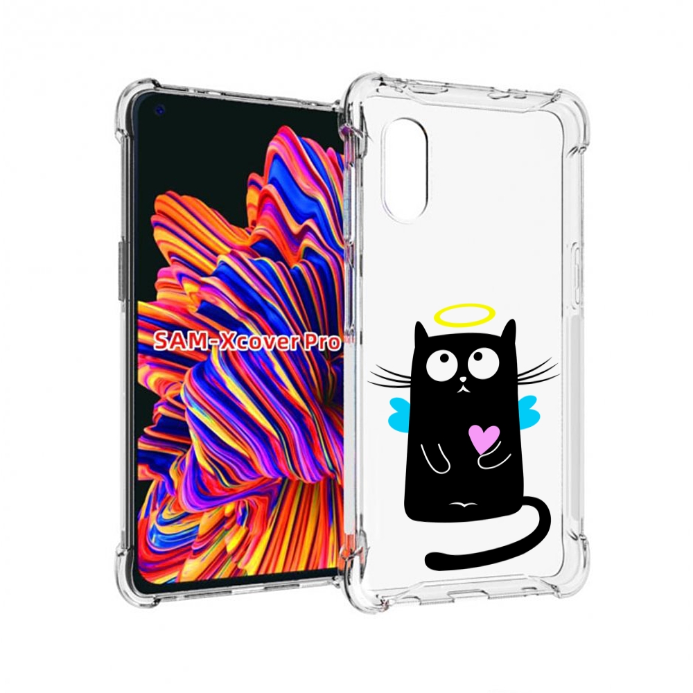 

Чехол MyPads Кот ангелок для Samsung Galaxy Xcover Pro 1, Прозрачный, Tocco