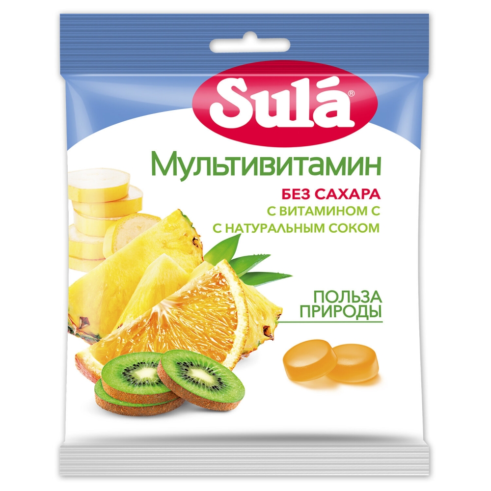 Конфеты-карамель Sula леденцовая 60г 20 уп