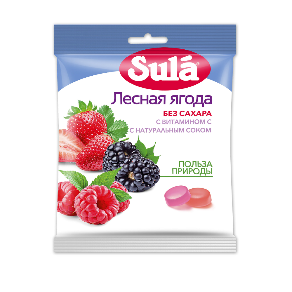 Конфеты-карамель Sula леденцовая 60г 20 уп