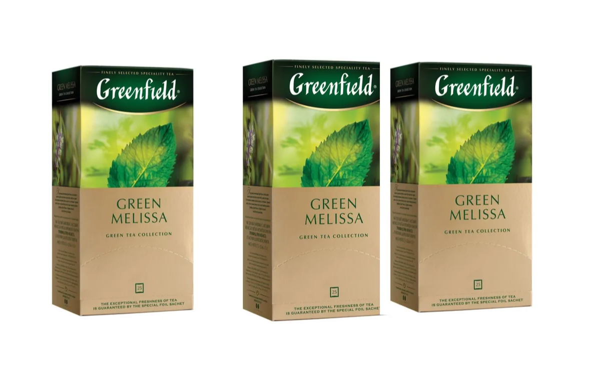 Чай Greenfield Green Melissa 25 пак. 3 уп