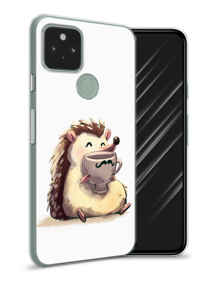 

Чехол Awog на Google Pixel 5A "Еж кофеман", Разноцветный, 271050-10