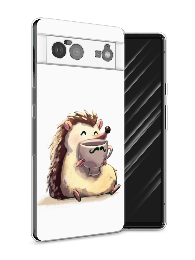 

Чехол Awog на Google Pixel 6 "Еж кофеман", Разноцветный, 270850-10