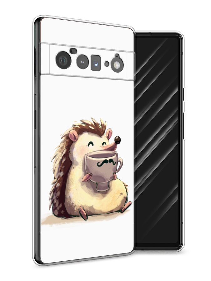 

Чехол Awog на Google Pixel 6 Pro "Еж кофеман", Разноцветный, 270950-10