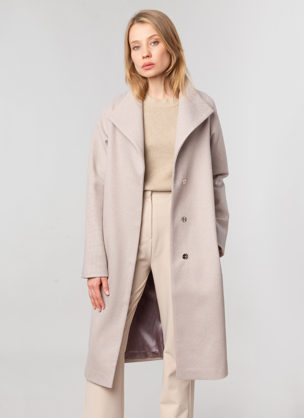 

Пальто женское Каляев 51661 бежевое 52 RU, 51661