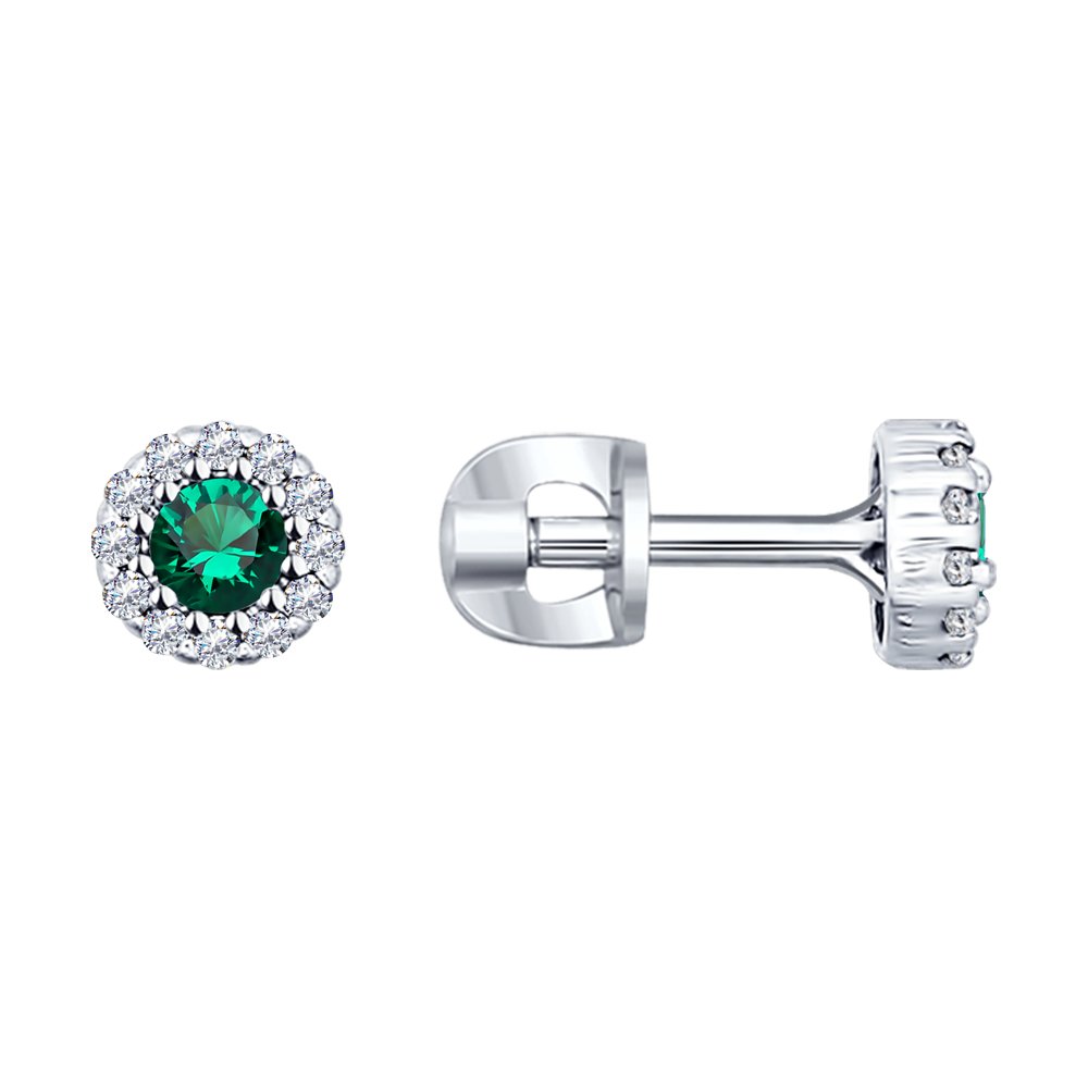 

Серьги из серебра SOKOLOV 94024763, фианит, 94024763