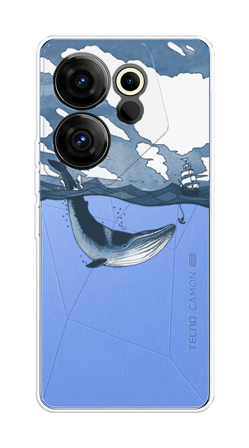 

Чехол на Tecno Camon 20 Premier "Большой кит", Синий, 304250-1