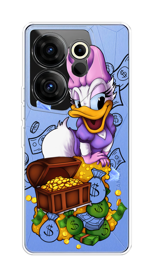 

Чехол на Tecno Camon 20 Premier "Rich Daisy Duck", Коричневый;белый;фиолетовый, 304250-6