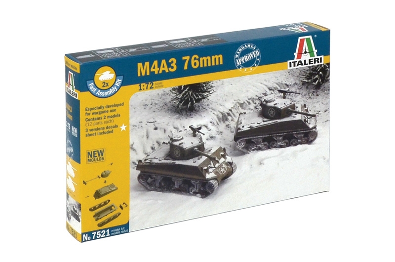 

Сборная модель Italeri 1/72 M4A3 76mm (две модели в коробке) 7521
