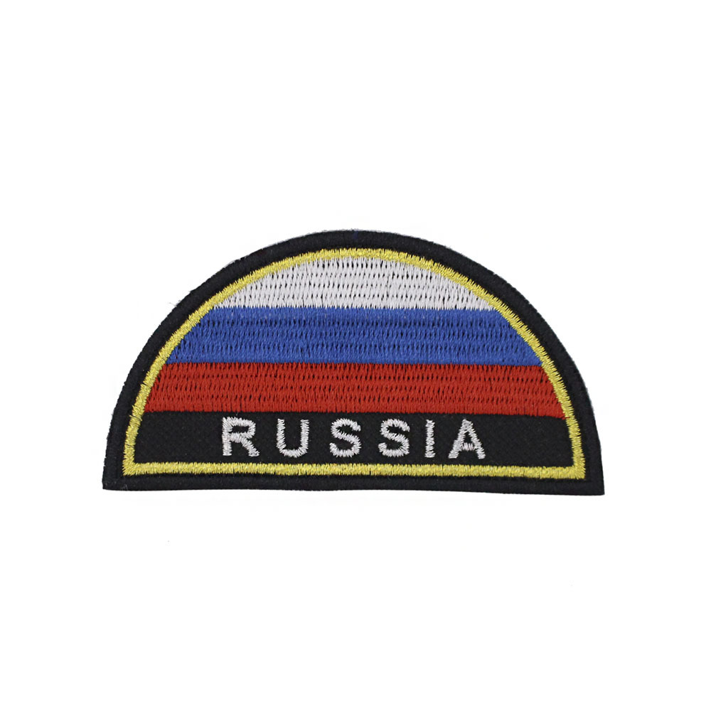 

Шеврон Russia полукруглый Kamukamu триколор 8х4,5 см, Белый;желтый;красный;синий;черный