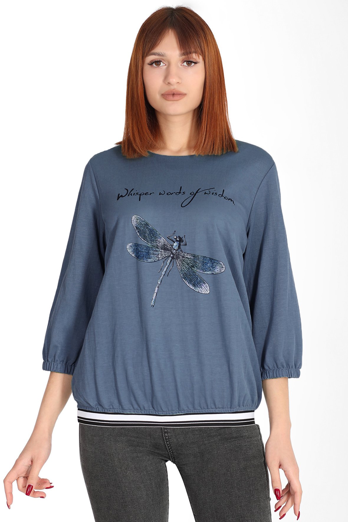 

Лонгслив женский AlmondShop 2Г 7361.С2 синий 50 RU, 2Г 7361.С2