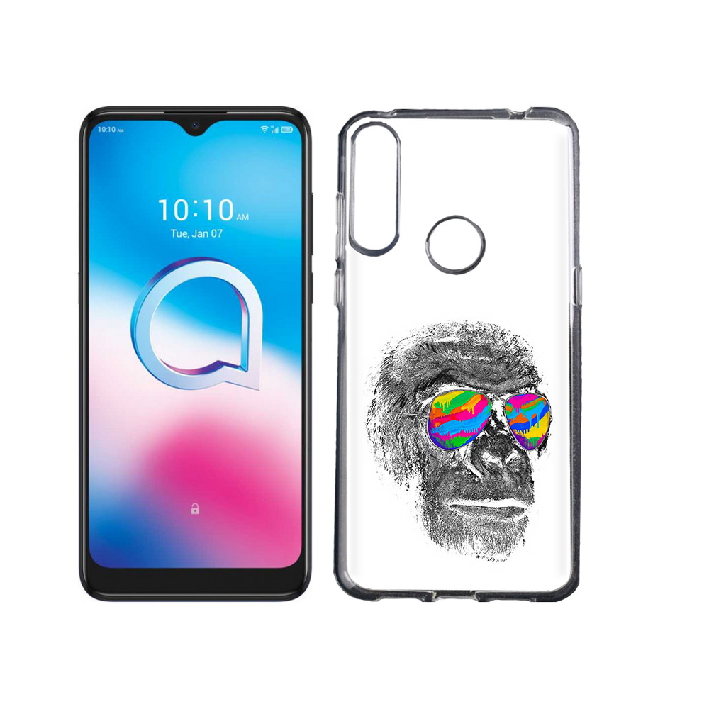 

Чехол MyPads Tocco для Alcatel 3L (2020) 5029Y крутая обезьяна в очках (PT159035.666.422), Tocco